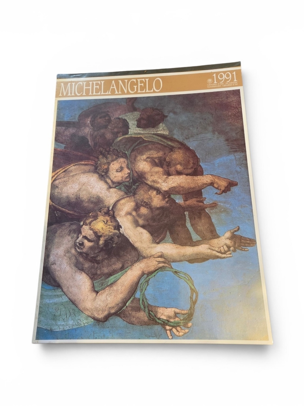 Michelangelo Teal & White Art Calendar Poster